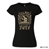 Burç Yengeç- Born in July Siyah Bayan Tshirt