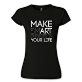 Yazı - Smart Siyah Bayan Tshirt