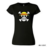 One Piece - Logo Siyah Bayan Tshirt
