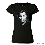 Johnny Depp Siyah Bayan Tshirt