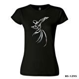 Mevlana Siyah Bayan Tshirt