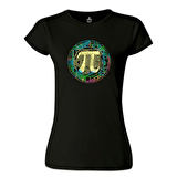 Matematik - Pi 7 Siyah Bayan Tshirt