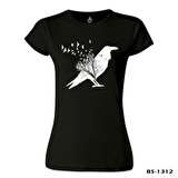 Crows in Tales Siyah Bayan Tshirt