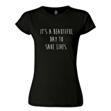 Grey's Anatomy - Save Lives Siyah Bayan Tshirt