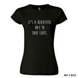 Grey's Anatomy - Save Lives Siyah Bayan Tshirt