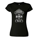 Burç - Born in May Legends Siyah Bayan Tshirt