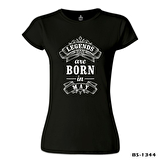 Burç - Born in May Legends Siyah Bayan Tshirt