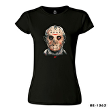 Friday the 13 - Jason Voorhees Siyah Bayan Tshirt