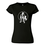 Charlie Chaplin - Köpeğin Hayatı Siyah Bayan Tshirt