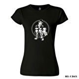 Charlie Chaplin - Köpeğin Hayatı Siyah Bayan Tshirt