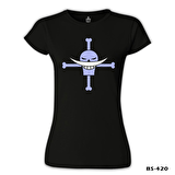 One Piece - Roger Siyah Bayan Tshirt
