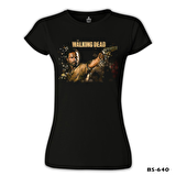 The Walking Dead - Rick 2 Siyah Bayan Tshirt