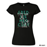 Freddie Mercury Siyah Bayan Tshirt