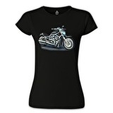 Motosiklet Siyah Bayan Tshirt