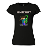 Minecraft - 7 Siyah Bayan Tshirt