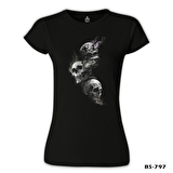 Smoky Heads Siyah Bayan Tshirt
