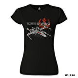 Star Wars - Incom T65 Siyah Bayan Tshirt