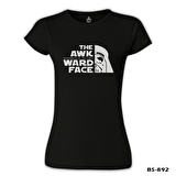 Star Wars - Awkwardness of The Force Siyah Bayan Tshirt