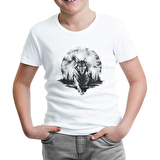 Kurt ve Ay 2 Beyaz Çocuk Tshirt