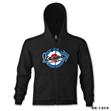 Vespa - Lexington Siyah Erkek Kapşonlu