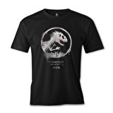 Jurassic Park - Run Siyah Erkek Tshirt