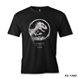 Jurassic Park - Run Siyah Erkek Tshirt
