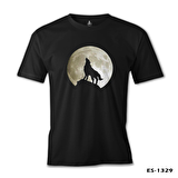 Kurt ve Ay Siyah Erkek Tshirt
