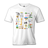 İngilizce - Sınavlar Beyaz Erkek Tshirt