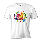 Happy Birthday Beyaz Erkek Tshirt