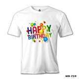 Happy Birthday Beyaz Erkek Tshirt