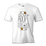 Don't Shop - Adopt Beyaz Erkek Tshirt