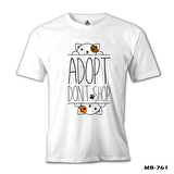 Don't Shop - Adopt Beyaz Erkek Tshirt
