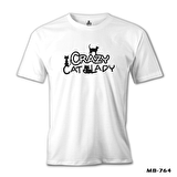 Cat Lady Beyaz Erkek Tshirt
