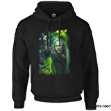 Ronnie James Dio Siyah Erkek Fermuarsız Kapşonlu