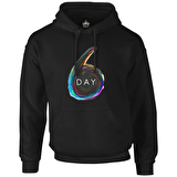 Day6 - Logo Siyah Erkek Fermuarsız Kapşonlu