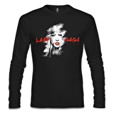 Lady Gaga - Face Siyah Erkek Sweatshirt