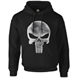 Punisher - Logo Siyah Erkek Fermuarsız Kapşonlu