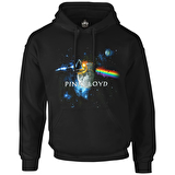 Pink Floyd - Above the Moon Siyah Erkek Fermuarsız Kapşonlu