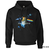 Pink Floyd - Above the Moon Siyah Erkek Fermuarsız Kapşonlu