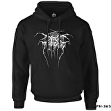 Dark Throne Siyah Erkek Fermuarsız Kapşonlu