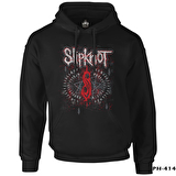 Slipknot - Logo Siyah Erkek Fermuarsız Kapşonlu