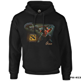 Dota 2 - Axe Siyah Erkek Fermuarsız Kapşonlu