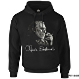 Charles Bukowski Siyah Erkek Fermuarsız Kapşonlu