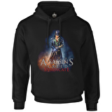 Assassin's Creed - Syndicate Siyah Erkek Fermuarsız Kapşonlu