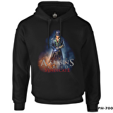 Assassin's Creed - Syndicate Siyah Erkek Fermuarsız Kapşonlu
