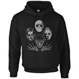 Kings of Horror Siyah Erkek Fermuarsız Kapşonlu