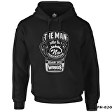 Muhammad Ali - The Man Who has Wings Siyah Erkek Fermuarsız Kapşonlu
