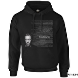 House - Everybody Lies Siyah Erkek Fermuarsız Kapşonlu