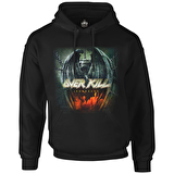 Overkill - Iron Bound Siyah Erkek Fermuarsız Kapşonlu