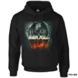 Overkill - Iron Bound Siyah Erkek Fermuarsız Kapşonlu